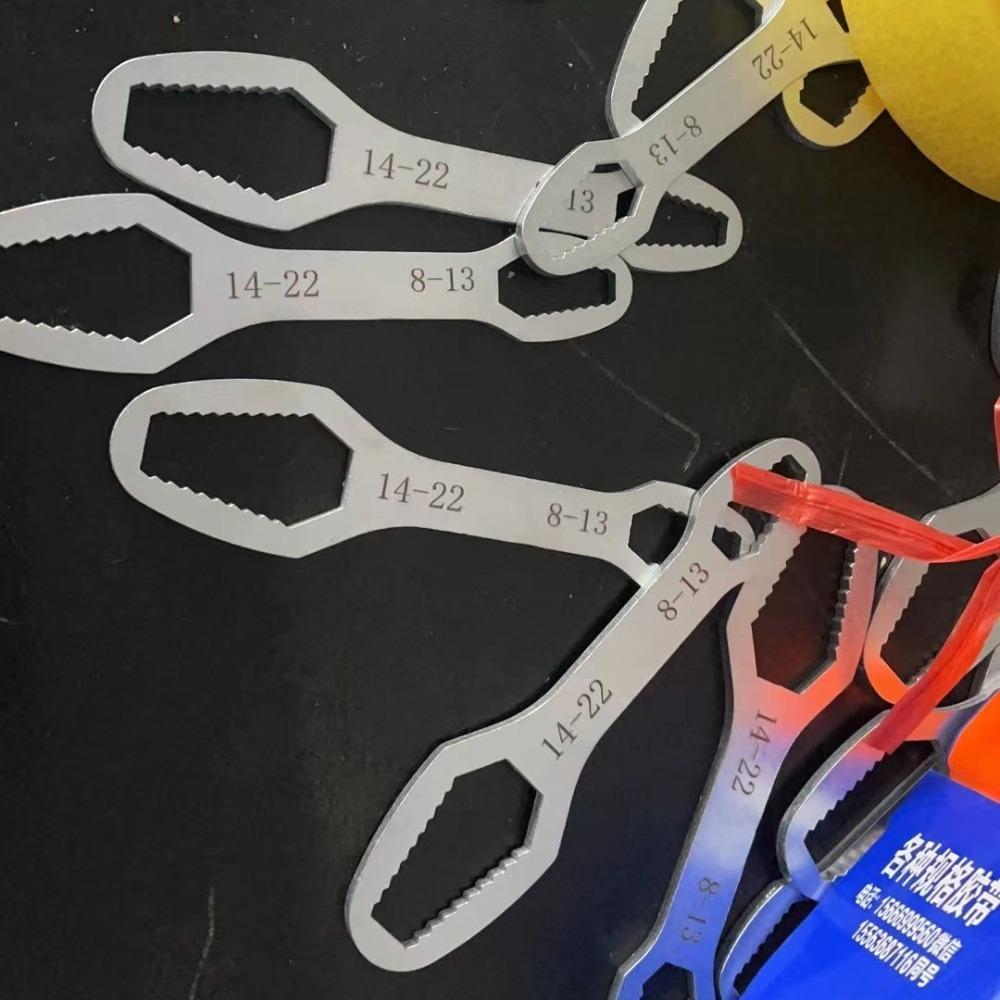 

Универсальный гаечный ключ Torx 8-22 мм, регулируемый двухсторонний гаечный ключ Torx, самозатягивающийся гаечный ключ для очков, многоцелевой ручной инструмент thickness 3.5mm серый