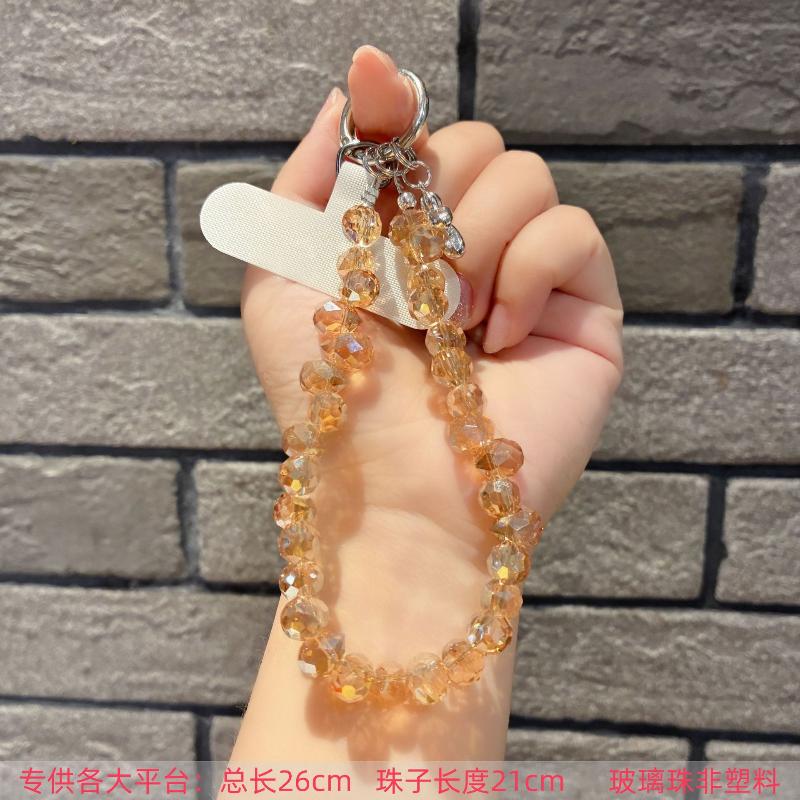 1 Piece Hand-Beaded Wrist Chain Mobile Phone Lanyard High-End Luxury Short Water Drop  Hanging Chain Hand-Held Pendant