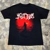 NOUVELLE Kittie - 'Fire' Manches Courtes Cadeau Fans Noir Toutes Tailles Chemise