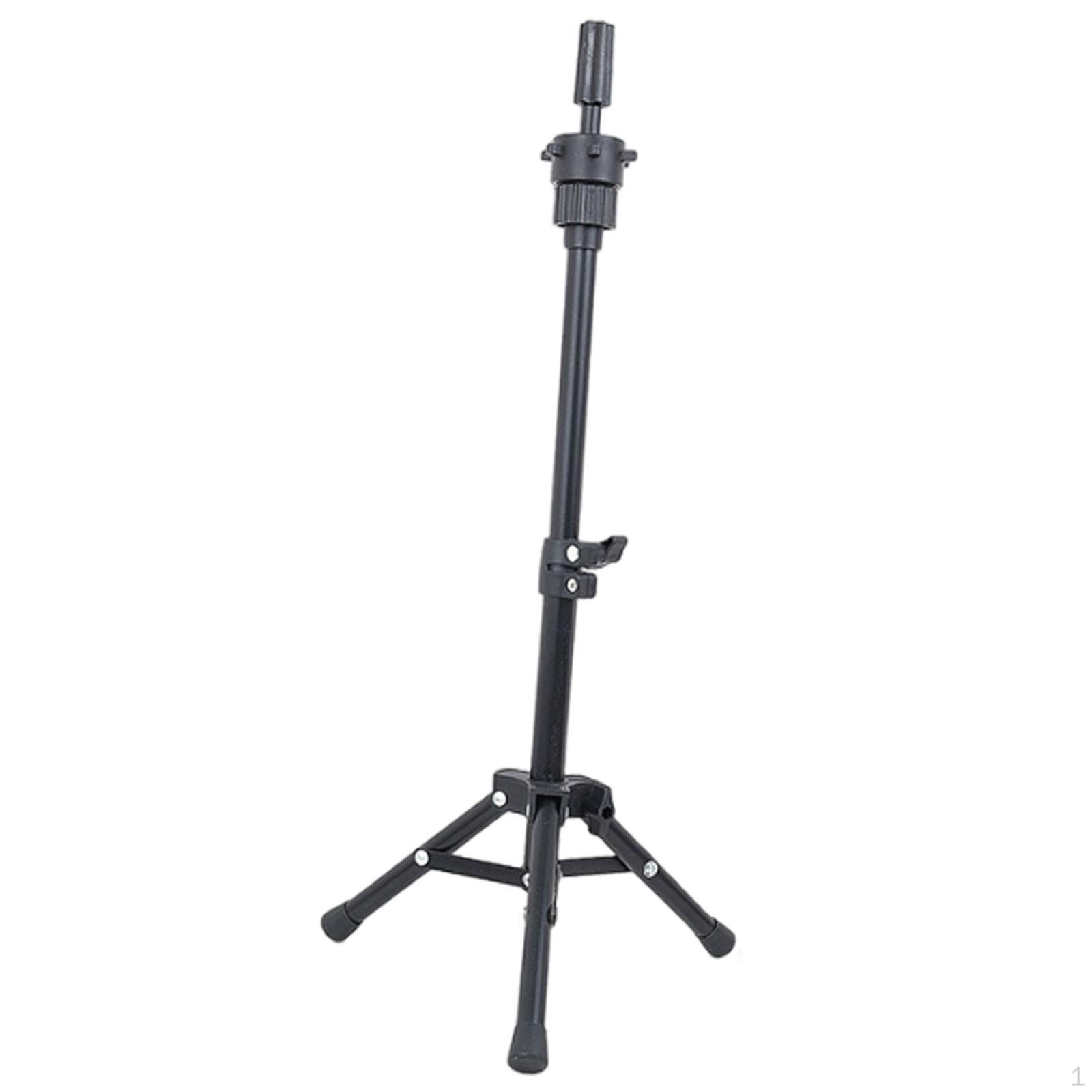 

Mannequin Head Stand Adjustable Premium Portable Durability Wig Tripod Stable Black