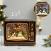 Christmas Scene Music Box Gift Xmas Ornament for Bedroom Indoor Dining Table Reindeer
