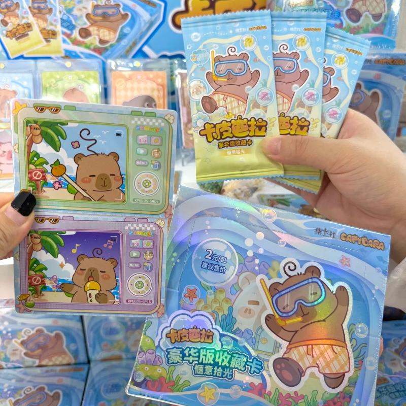 Official Genuine Capybara Comfort Time Series Card Comics, Holiday Gifts, Cute Boys and Girls Collection Toy Cards, Box