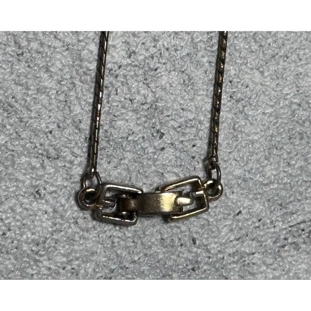 Used Givenchy Necklace Horseshoe Horseshoe Rhinestone G Logo [273]