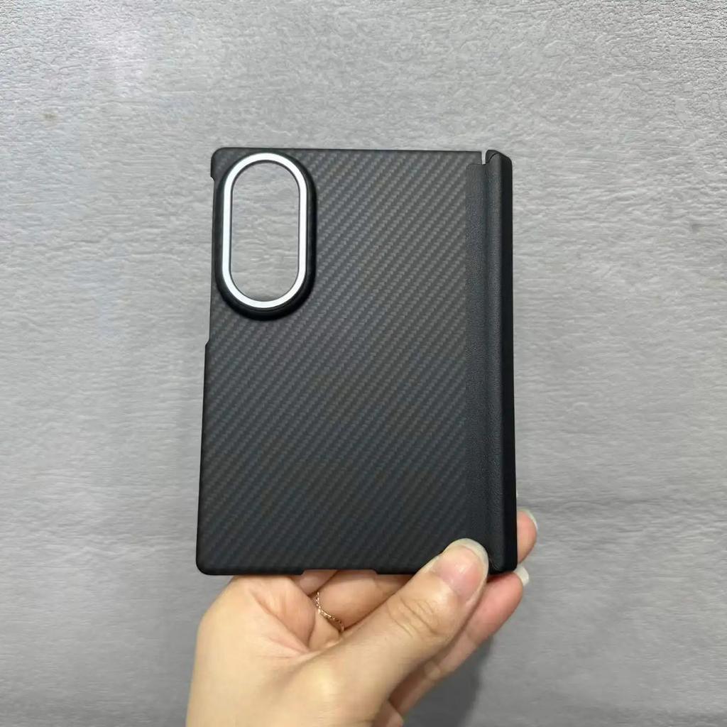 For Samsung Galaxy Z Fold 8 1500d Carbon Fiber Texture Magnetic Hinge Protect Case For Magsafe Wireless Charging Business Cover