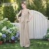 Women's Sleeveless Vest & Wide-Leg Pants Set