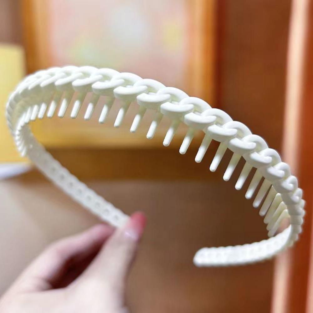 

Anti-Slip Teeth Anti Slip Headbands Toothed Design Frosted Headbands Women Hair Accessories бежевий