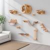 Wall-mounted Cat Climbing Frame 100cm Cat Climbing Ladder Hammock Activity Sisal Cat Grab Post Cat Pedal Indoor Cat House