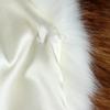 Womens Mid-Length Faux Fur Coat Fox Collar Slim Fit Padded Winter Jacket