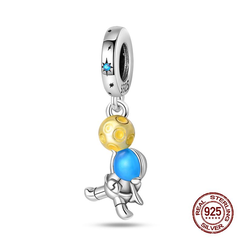 100% 925 Sterling Silver Guitar Musician Painter Doctor Career Charm Bead Fit 925 Original Bracelet DIY Souvenir Jewelry