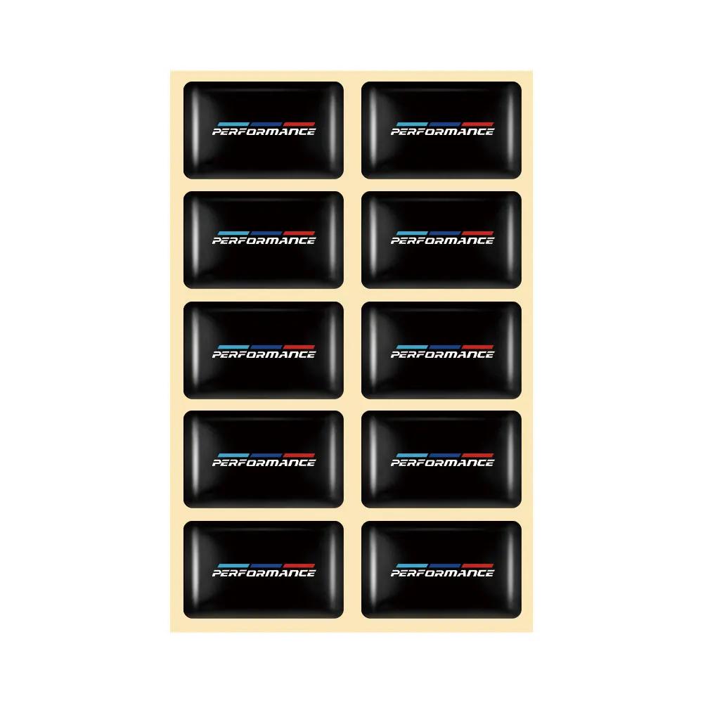 BAGE7 Car Sticker Hot 2025 Hot 10pcs Epoxy Drop Glue Car Body Steering Wheel Stickers For BMW M F31 E46 Performance X3 E90 E60 F30 E39