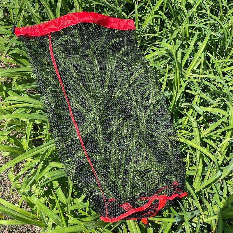 Fishing Mesh Bag Folding Fishing Fishing Gear Thickening Small Grid Nets Live Fish Nets Bag Bundle Mouth Net Bag Fishing Supply