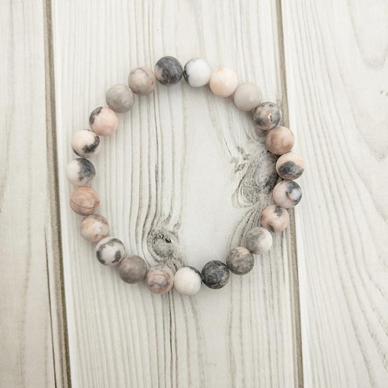 

Full Diamond Apple Pendant Black Line Red Striped Stone Pink Crystal White Pine Stone Bracelet, Jewelry