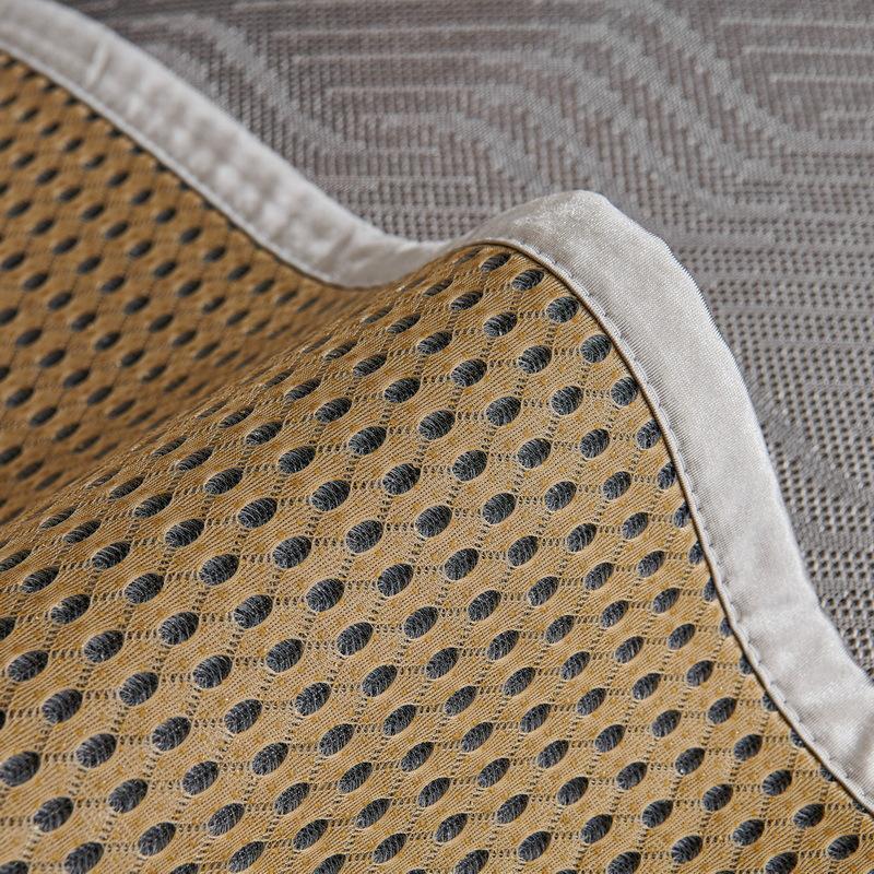 New Ice Silk Water Grain Mat Sofa Cushion Summer Cool Cushion Non-slip Leather Sofa Cover Backrest Towel