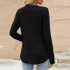 Women's Fashion Casual Color Long Sleeve T-shirt Pullover Top