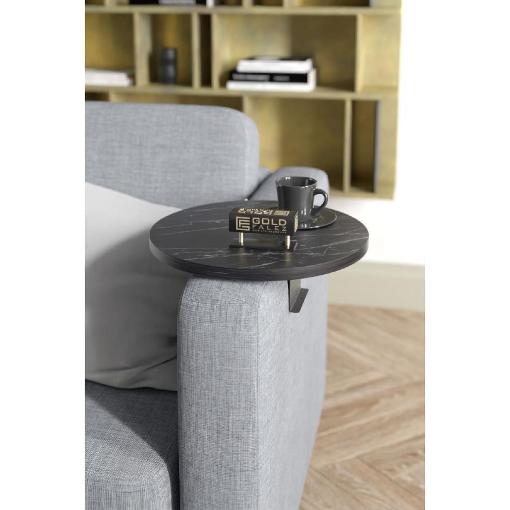 Side Table Adjustable Tray Decorative Modern Tray Sofa Table Walnut