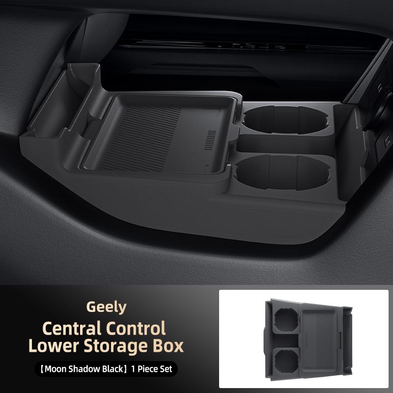 For Geely Monjaro 2021 2025 2026 Storage Box Center Armrest Hidden Box Cup Holder Organizer Interior Accessories