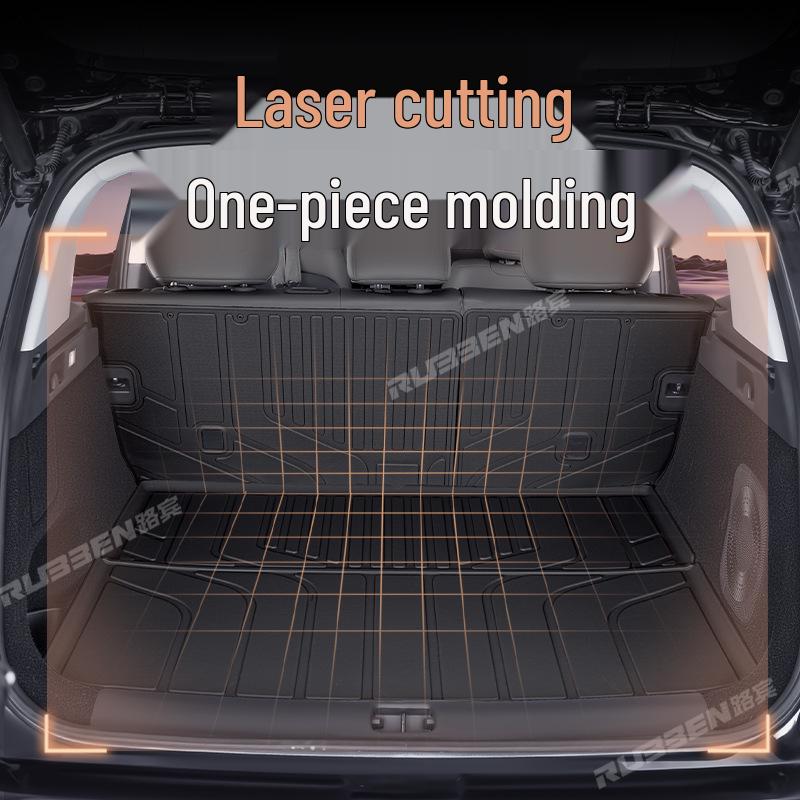XPeng P7 Trunk Mat TPE Waterproof, Fits 26 Models, Semi-enclosed and Custom Interior Tail Box Mat.