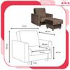 Alicja Reclining Armchair with Sleeping Footrest and Storage Family Meble