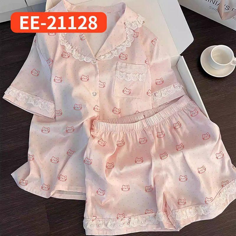 High Value Light Luxury Casual Ice Silk Temperament Pajamas Women'S Short-Sleeved Shorts Set Can Be Worn Outside