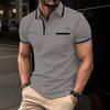 Men Summer Short Sleeve Fashion Loose Pure Color Polo Shirt Men High Elasticity Sport Comfortable Golf Polo Shirt Tops