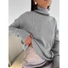 Rollkragen Einfarbiger Pullover Locker Lässig Strick Unterhemd Damen Langarm Pullover Pendler Strickwaren Verdickt Warm Herbst Winter