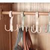 3pcs 360 Degree Swivel Four Prong Hook for Wardrobe and Tie Drying - Multifunctional Hanger and Tie Hooks
