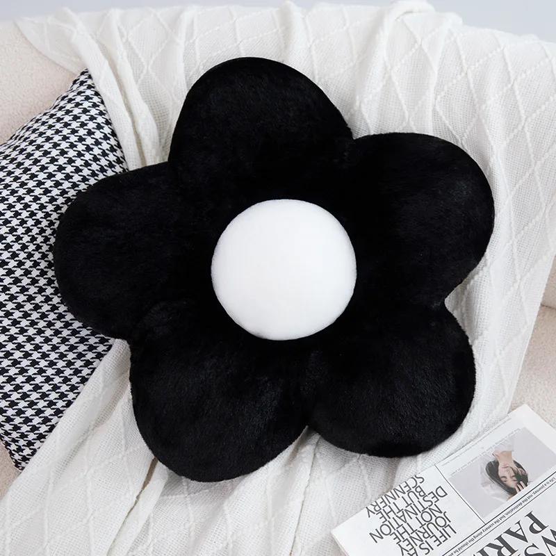 Birthday Gift Bedhead Cushion Living Room Sofa Decoration 50cm Flower Mat Rabbit Hair Soft Floor Flat Bottom Office Supplies