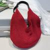 Large Capacity Woven Shoulder Armpit Bag 2025 Personalized Leisure Foreign Trend Tote Bag Women's New Spring Bag