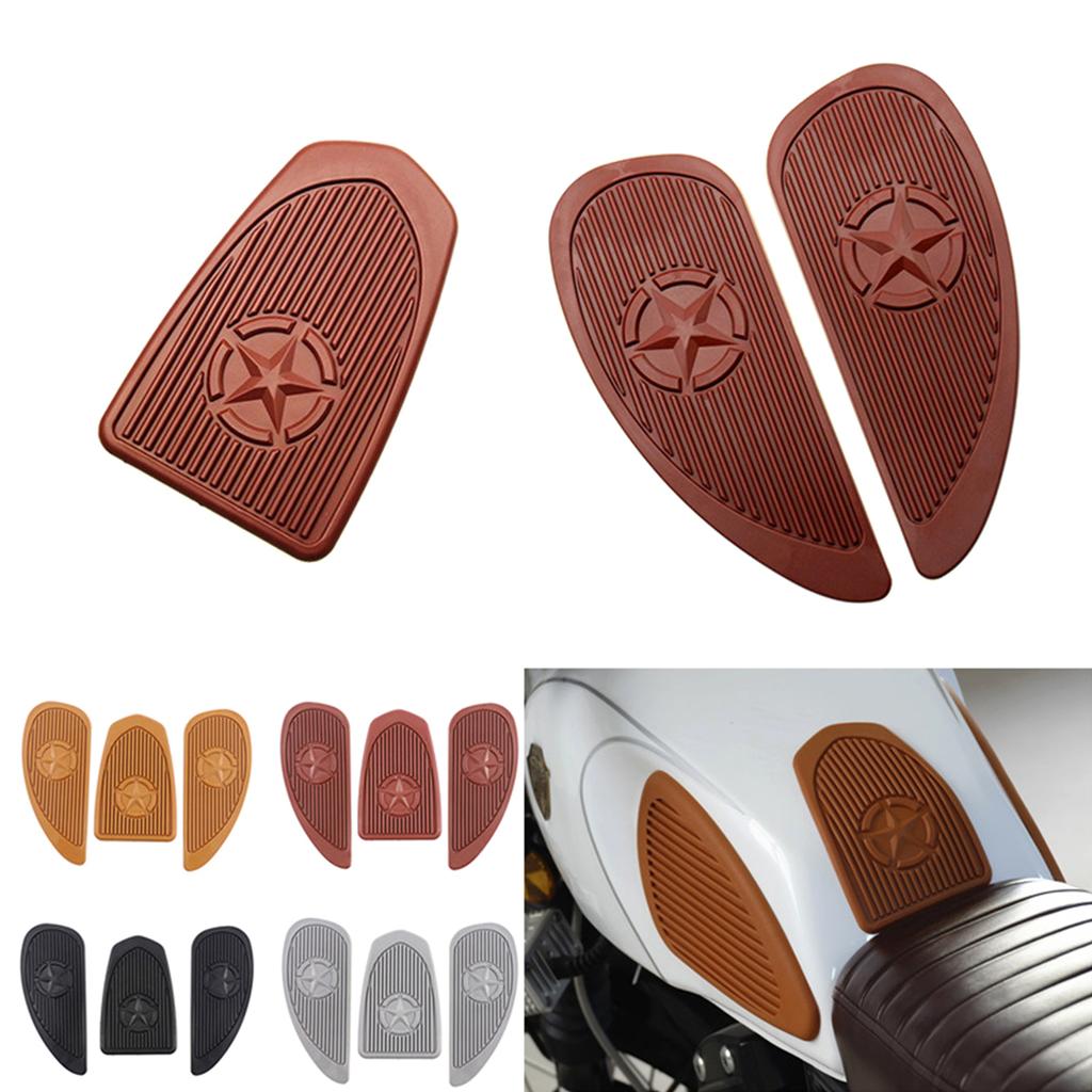 Motorcycle Tank Pad Universal Tank Pad Sticker Decal Rubber Tank Protector Anti-slip Pad Easy Installation Universal