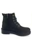 Men's Fashion Genuine Leather Flat Heeled Boots Bootie Casual Boots Black Nubuck Shoes