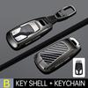 Zinc alloy Car Key Case Cover For  A4 B9 A5 A6 8S 8W Q5 Q7 4M S4 S5 S7 TT TTS TFSI RS Protector Shell Fob Accessories