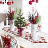 Christmas Decor Tablecloth Printed Embroidered Christmas 176*38cm Table Runners Table Flag for Home New Year Decoration