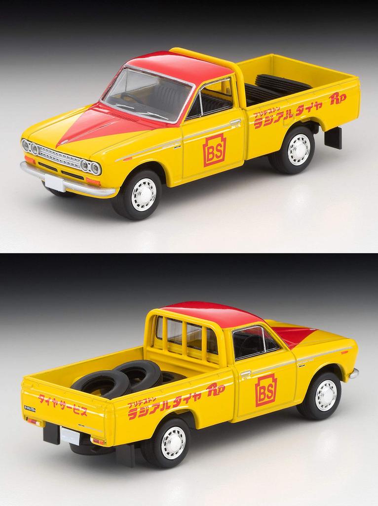 Tomytec Tomica Limited Vintage Datsun 1300 Deluxe Truck Finished Product 1/64 LV-195b (Bridgestone) -
