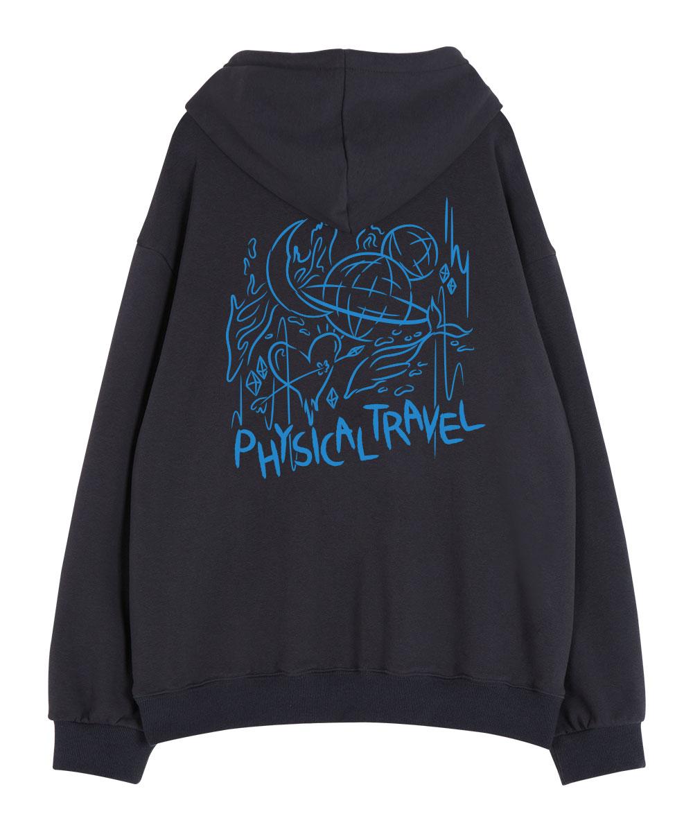 Astral Projection Physical Travel Waffle Terry Hoodie_Charcoal Xxl