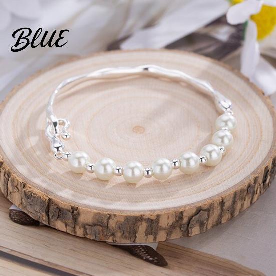 Refined Workmanship Bracelet Beaded Bangle for Women Faux Pearl