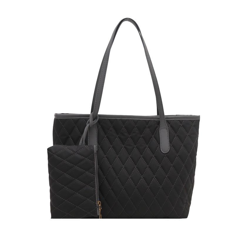 Large Capacity Rhombus Casual Women's Bag 2025 New Simple Casual Shoulder Tote Handbag Bag Women