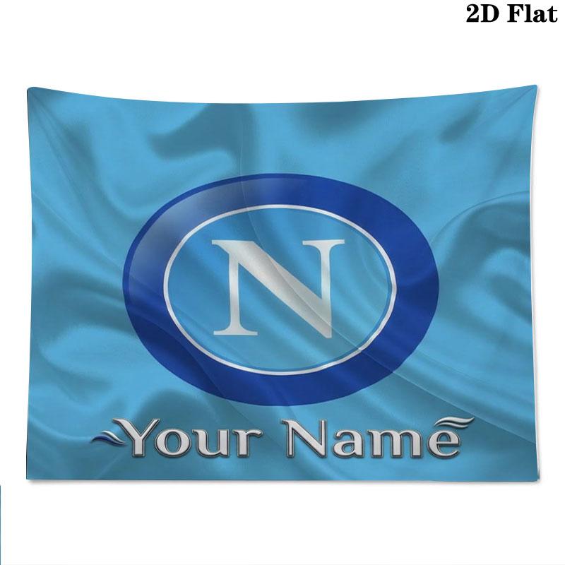 SSC Napoli Custom Name Wall Tapestry Aesthetic Wall Hanging Printed Fabric Blanket Decorative Tapestries for Bedroom Living Room Home Decor