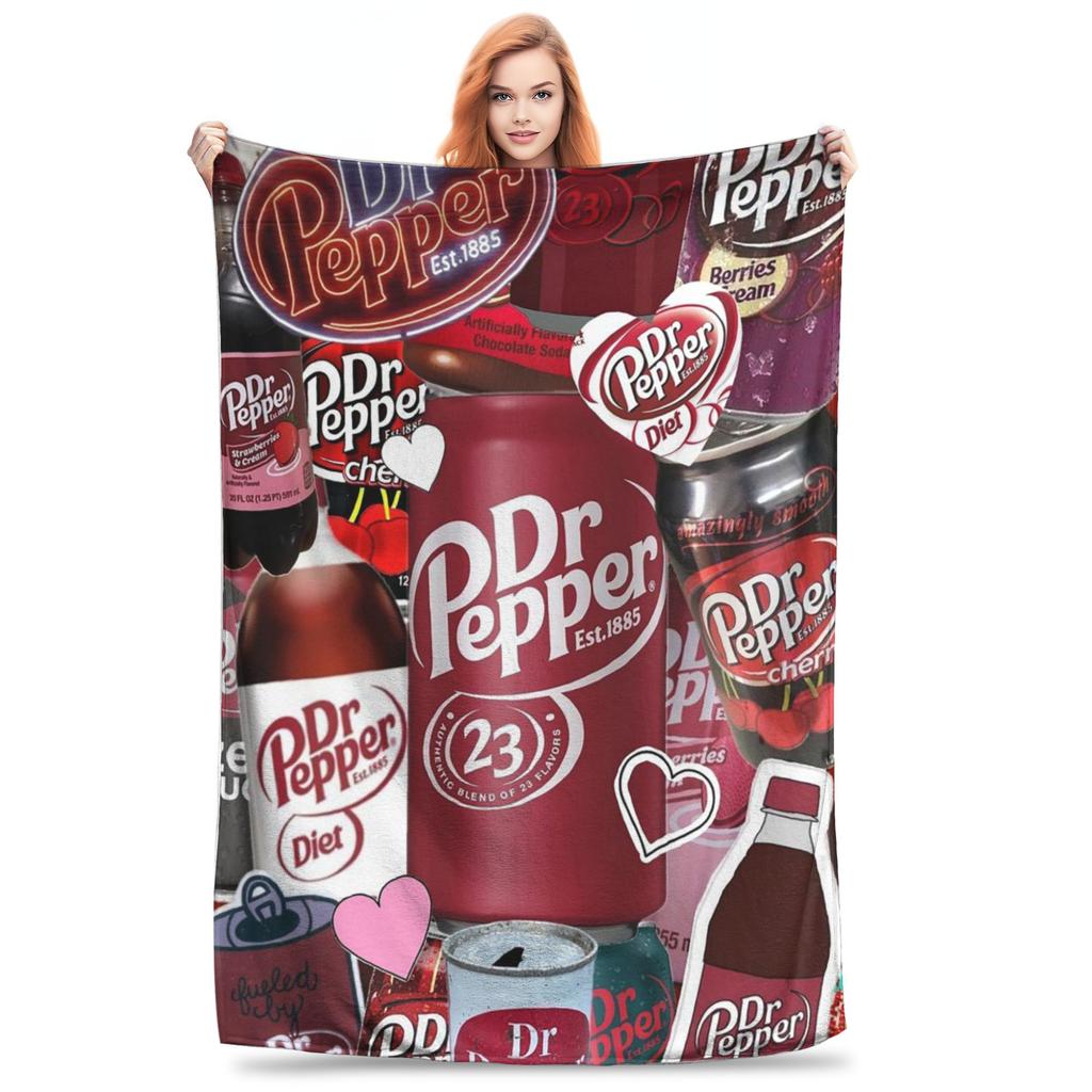 Coperta Dr Pepper Caldo Pile Coperta da Divano per Casa Camera da Letto Esterno Coperte Copriletto Trapunta