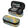 Pencil Bag Lightweight 300D Polyester Zipper Closure with Removable Pen Slot Divider Mesh Pocket and Main Storage for Boys Girls