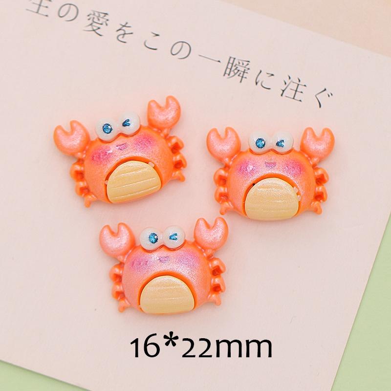 10Pcs New Cute Resin Mini Little Marine Animals Series Flat Back Manicure Parts Embellishments For Hair Bows Accessories