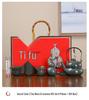 Fu Lu Ceramic Tea Set: Kung Fu Style Chinese Tea Brewing Gift Box for Incense Ceremony & Housewarming