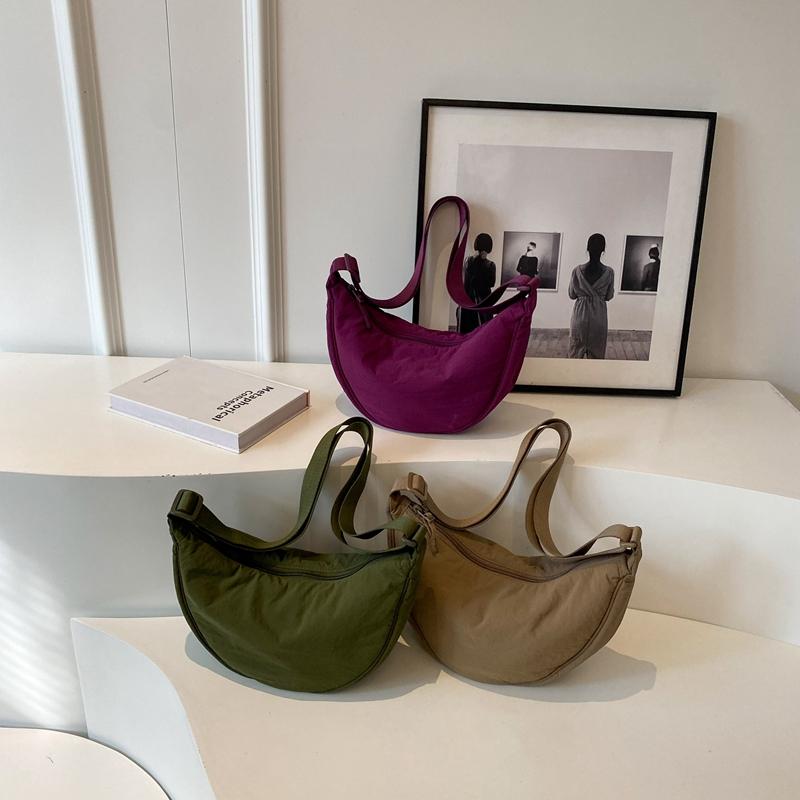 Small Bag Women's Simple All-Match Satchel Shoulder Bag Crossbody Dumpling Bag for Travel