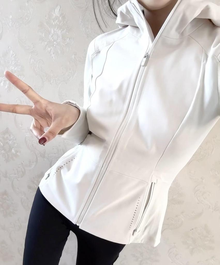 Lulu Original Women's Windproof Softshell Hooded Jacket for Yoga - Breathable Autumn/Winter Coat