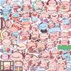 50pcs Cartoon Animal Funny Graffiti Waterproof Sticker, Creative Trend Decorative Decal,