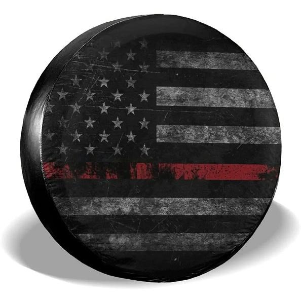 Vintage n Flag Spare Tire Cover Universal Truck Wheel Tyre Protector for Jeep SUV Trailer RV Truck Wheel