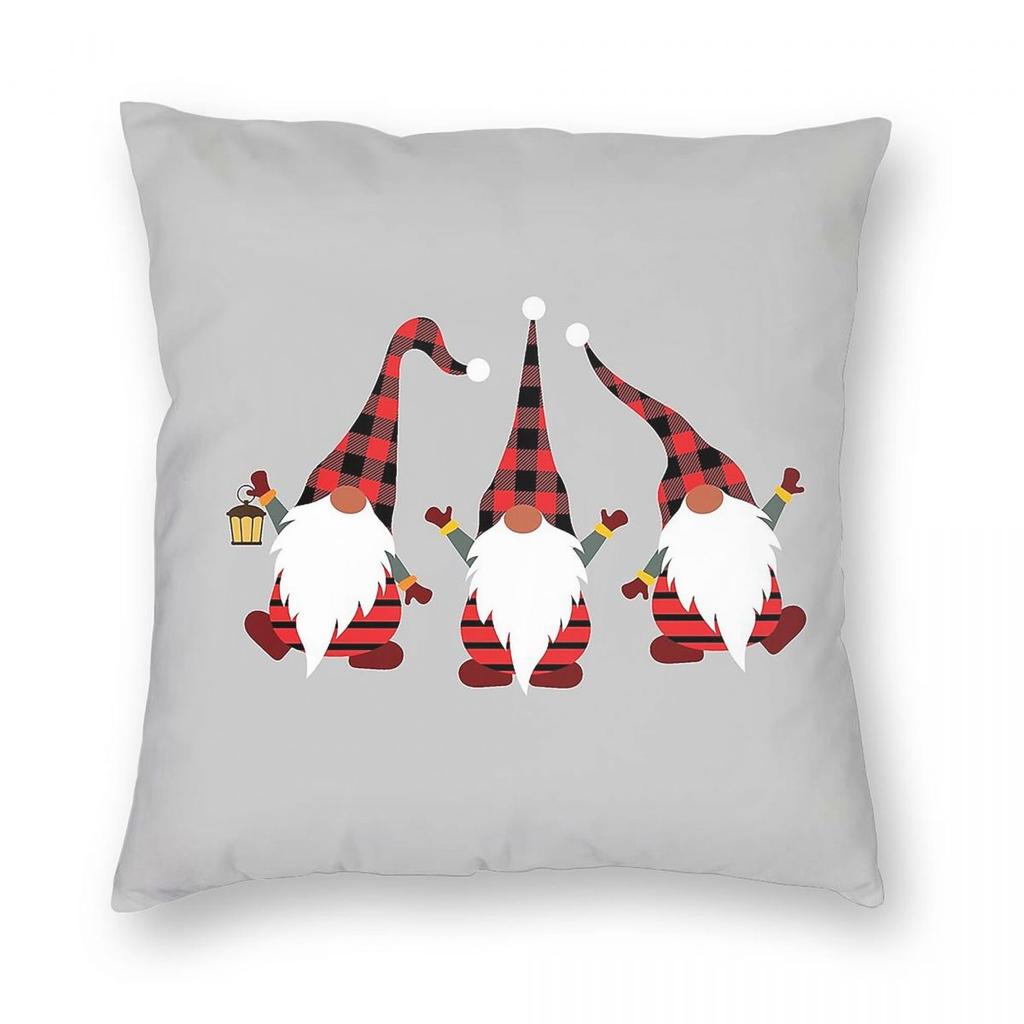 Christmas New Year Pillowcase Printing Polyester Cushion Cover Gift Santa Pillow Case Cover Home Zipper 18''