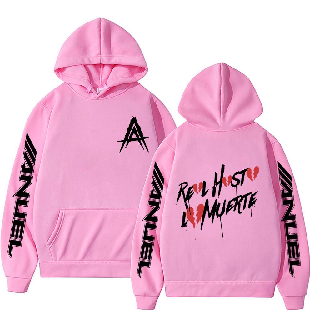 Anuel AA Real Hasta La Muerte Hoodie Men Women Fashion Aesthetic Hip Hop Sweatshirts Oversized Hoodies