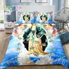 Virgin Mary Godress Blessing Bedding Set Single Twin Full Queen King Size Bed Set Adult Kid Bedroom Print Bedding Gift