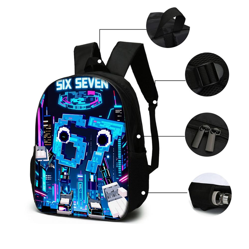 1/2/3/4/5pcs Cartoon Number 67 Print Backpack Set Lightweight Daily Large Capacity School Bag Travel Bag Children Perfect Gift