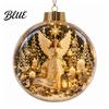 Miniature Christmas Scenes Ball Acrylic Holiday Scene Ornament Mini Glowing Story Light Up Keepsakes Hanging